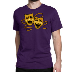comedy tragedy masks gold t Classic T-shirt | Artistshot