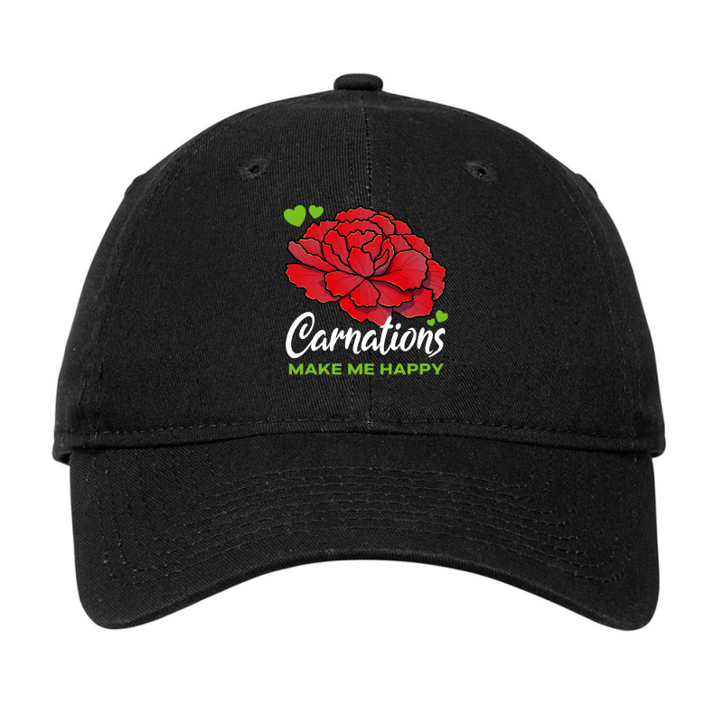 Carnations T  Shirt Carnations Make Me Happy Flower T  Shirt Adjustable Cap by parkerconroy39 | Artistshot