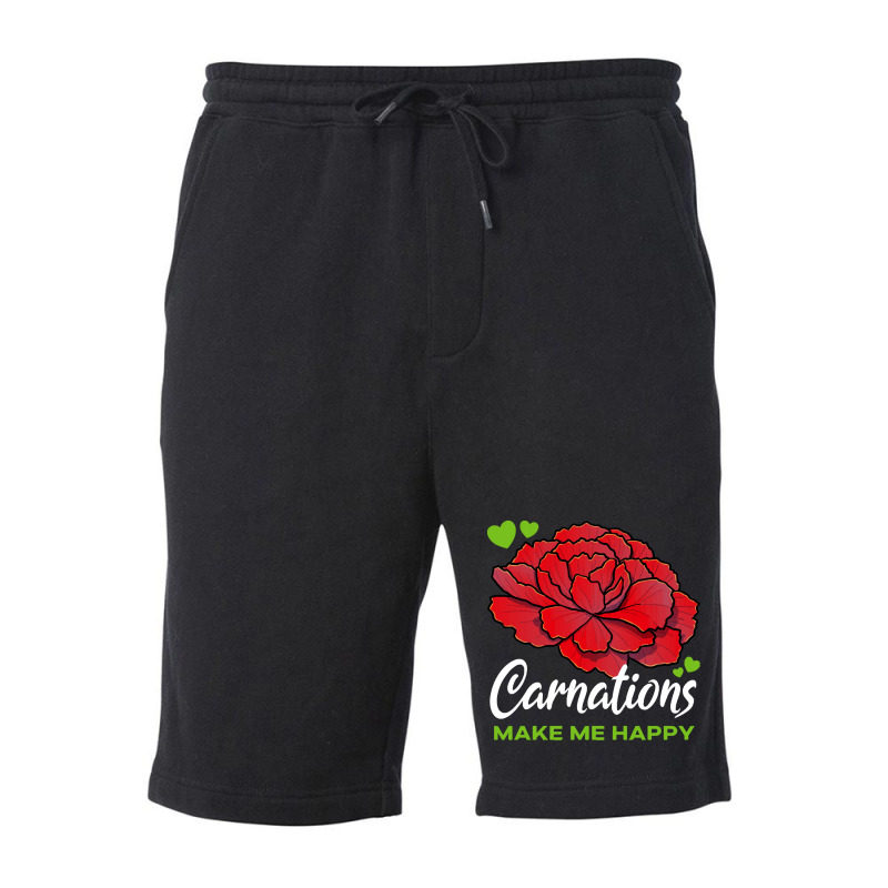 Carnations T  Shirt Carnations Make Me Happy Flower T  Shirt Fleece Short by parkerconroy39 | Artistshot