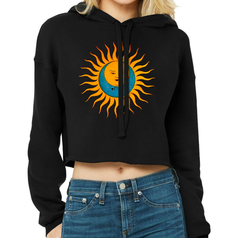 King Crimson Sun Cropped Hoodie by rdach | Artistshot