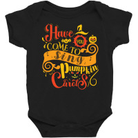 Halloween Gifts T  Shirt Have You Come To Sing Pumpkin Carots T  Shirt Baby Bodysuit | Artistshot