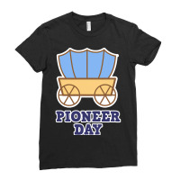 Funny Patriotism Pioneer Day America Utah Wagon Women Men T Shirt Ladies Fitted T-shirt | Artistshot