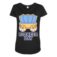 Funny Patriotism Pioneer Day America Utah Wagon Women Men T Shirt Maternity Scoop Neck T-shirt | Artistshot