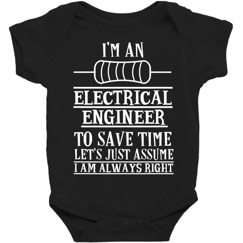 Funny Electrical Engineer Gift Electronics T Shirt Baby Bodysuit by bakien89 | Artistshot