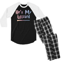 He Is My Wizard Men's 3/4 Sleeve Pajama Set | Artistshot
