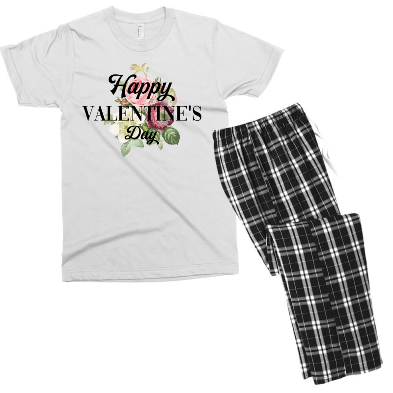 Happy Valentine's Day For Light Men's T-shirt Pajama Set | Artistshot