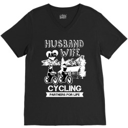 husband and wife cycling partners for life V-Neck Tee | Artistshot