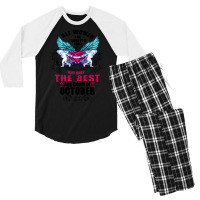 All Women Are Created Equal But Only The Best Born In October Men's 3/4 Sleeve Pajama Set | Artistshot