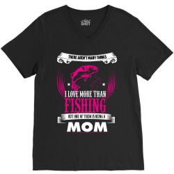fishing mom V-Neck Tee | Artistshot