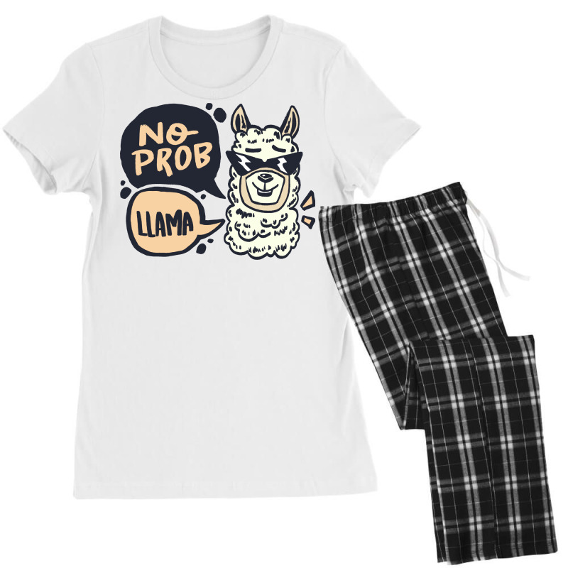 Custom No Prob Llama Women s Pajamas Set By Badaudesign Artistshot