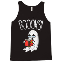 Boooks Ghost Librarian Reading Book Funny Halloween Costume Tank Top | Artistshot