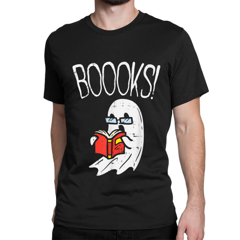 Boooks Ghost Librarian Reading Book Funny Halloween Costume Classic T-shirt | Artistshot