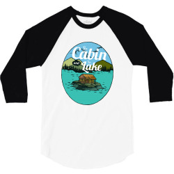 the cabin and the lake 3/4 Sleeve Shirt | Artistshot