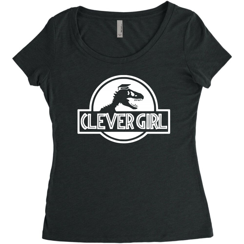 Custom Clever Girl Funny Jurassic Park Ladies Curvy T-shirt By  Custom-designs - Artistshot