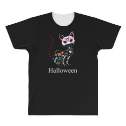 cat colorful halloween All Over Men's T-shirt | Artistshot
