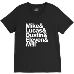 mike & lucas & dustin & eleven & will V-Neck Tee | Artistshot