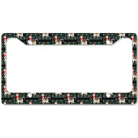 Fa La La Llama Christmas Santa Hat Lights Ugly Sweater 136 License Plate Frame | Artistshot