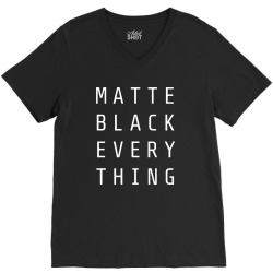 matte black everything V-Neck Tee | Artistshot