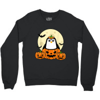 Penguin Pumpkin Moon Bats Costume Cute Easy Halloween Gift T-shirt Crewneck Sweatshirt | Artistshot