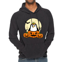 Penguin Pumpkin Moon Bats Costume Cute Easy Halloween Gift T-shirt Vintage Hoodie | Artistshot