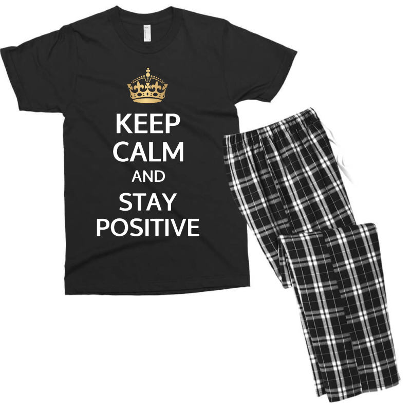 Stay Positive Men's T-shirt Pajama Set | Artistshot