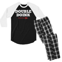 Double Doink White Men's 3/4 Sleeve Pajama Set | Artistshot