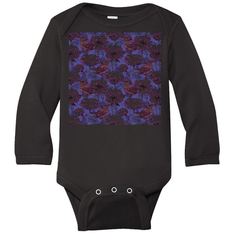 Flower T  Shirt Wrens In The Anemone Garden T  Shirt Long Sleeve Baby Bodysuit by unwieldystatement | Artistshot