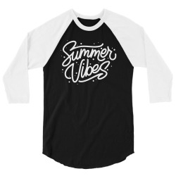 summer vibes monoline lettering 3/4 Sleeve Shirt | Artistshot
