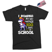 T Rex Roaring Into 100 Days Of School Exclusive T-shirt | Artistshot