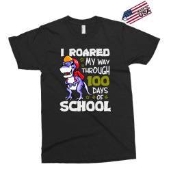 t rex roaring into 100 days of school Exclusive T-shirt | Artistshot