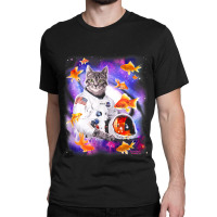 Cat Astronaut In Cosmic Space Funny Shirts For Weird People T Shirt Classic T-shirt | Artistshot