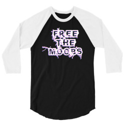 free the moobs for dark 3/4 Sleeve Shirt | Artistshot