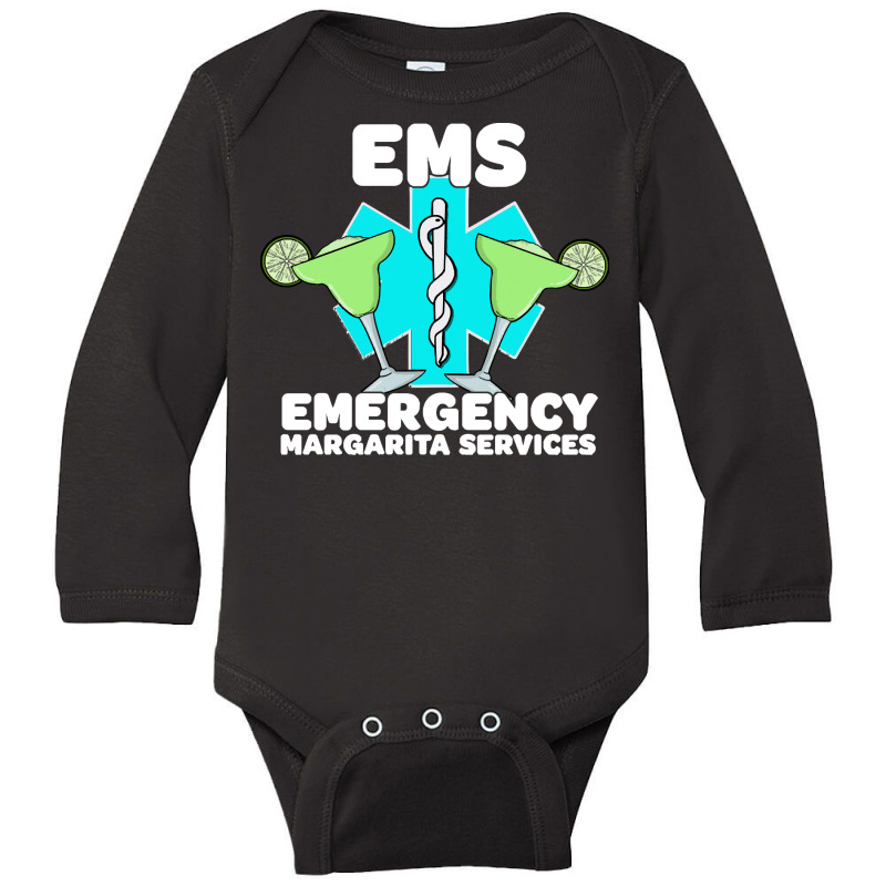 Ems Gift T  Shirt E M S E M T Paramedic Cinco De Mayo Emergency Margar Long Sleeve Baby Bodysuit | Artistshot