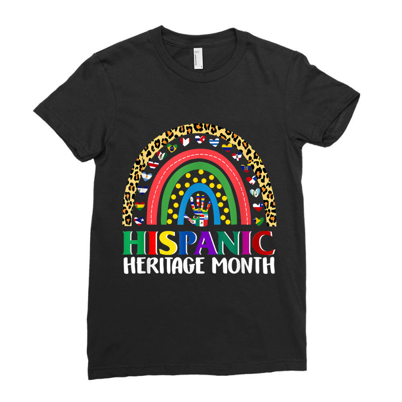 Gift National Hispanic Heritage Month Flags Hispanic Pride Belize For Ladies Fitted T-Shirt by ChristineWeber89 | Artistshot