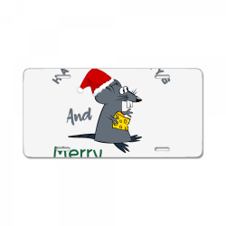 happy holidays and merry cheesemas License Plate | Artistshot