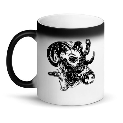Horns Skull Chain Lock Magic Mug Designed By Ozanshirt