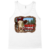 Merry Christmas Heifer Cow With Farm Tank Top | Artistshot