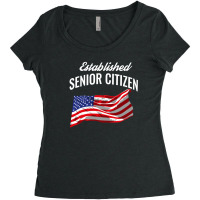 America Establish Senior Citizen Women's Triblend Scoop T-shirt | Artistshot