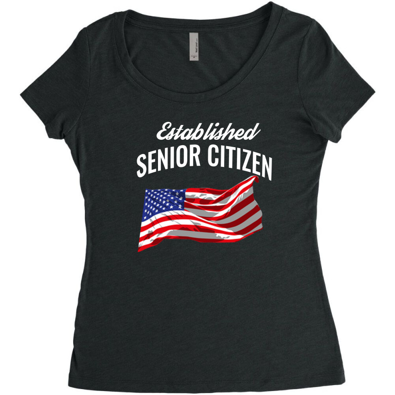 America Establish Senior Citizen Women's Triblend Scoop T-shirt by cogentprint | Artistshot