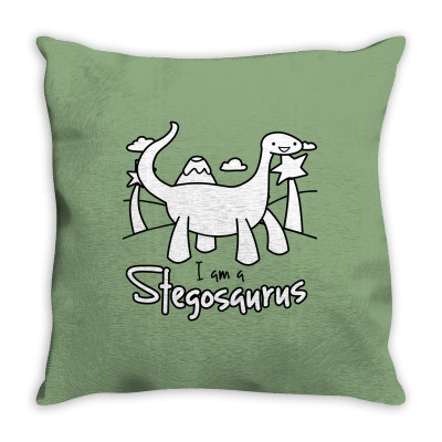 I Am A Stegosaurus Throw Pillow Designed By Silicaexil