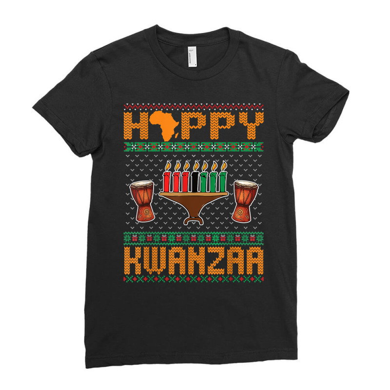 Happy Kwanzaa Seven Candles Principles African American T Shirt Ladies Fitted T-Shirt by efronpngoick3 | Artistshot