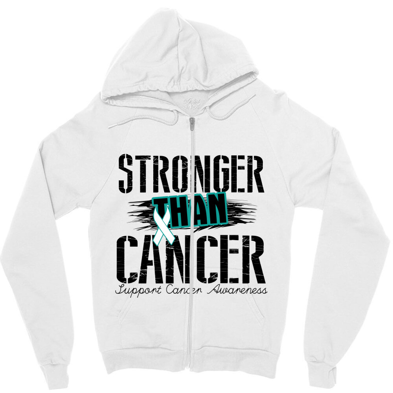 Stronger Than Cancer Zipper Hoodie | Artistshot