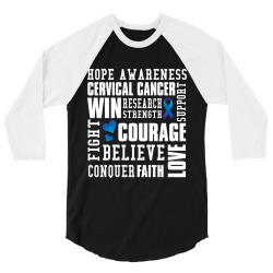 hope awareness cervical cancer 3/4 Sleeve Shirt | Artistshot