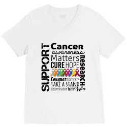 support cancer awareness V-Neck Tee | Artistshot