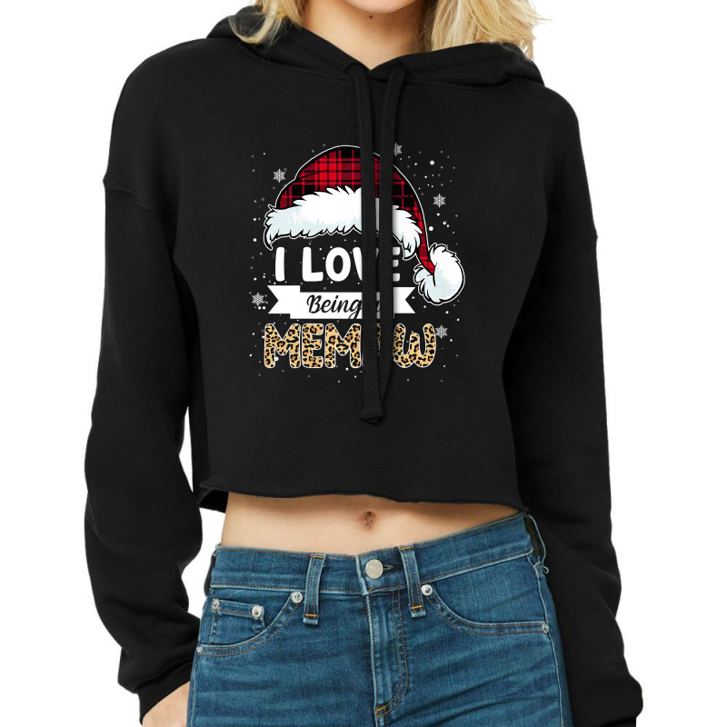 Buffalo Plaid Christmas Shirt I Love Being A Memaw Grandma Premium T S Cropped Hoodie by Maria_Jezierski | Artistshot