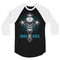 hard rock skull cross 3/4 Sleeve Shirt | Artistshot