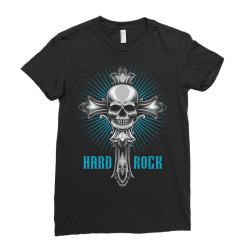 hard rock skull cross Ladies Fitted T-Shirt | Artistshot
