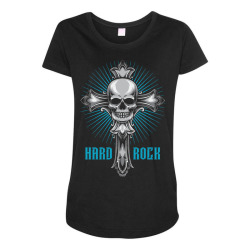 hard rock skull cross Maternity Scoop Neck T-shirt | Artistshot