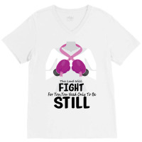 The Lord Will Fight For You, You Need Only To Be Still V-neck Tee | Artistshot