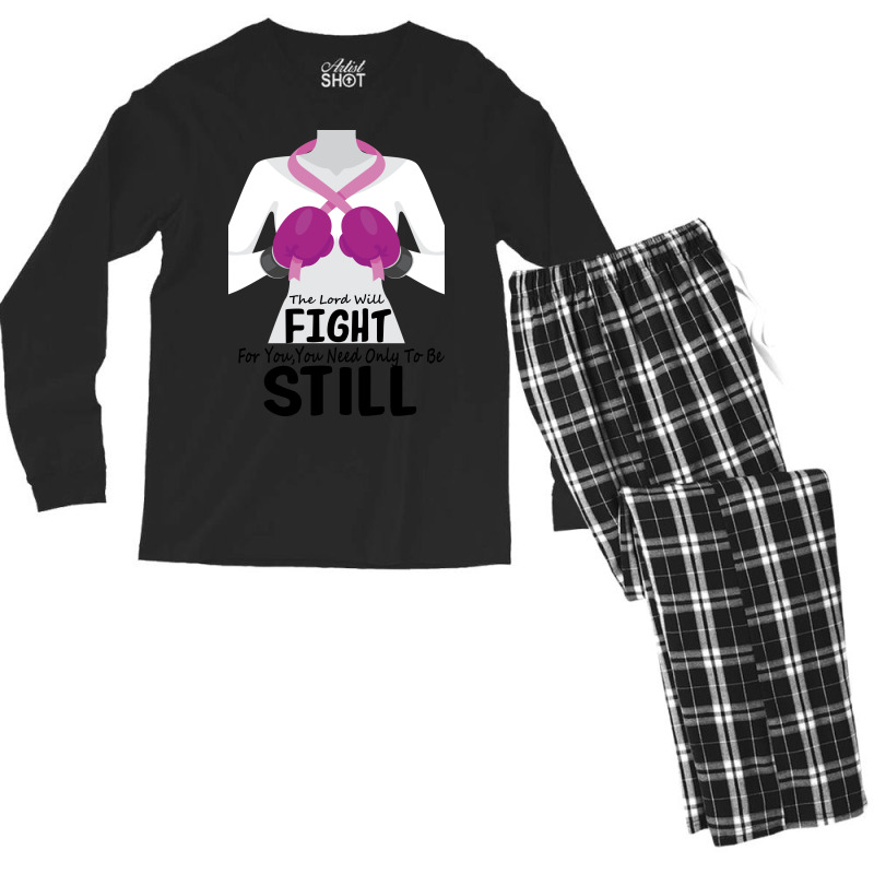 The Lord Will Fight For You, You Need Only To Be Still Men's Long Sleeve Pajama Set | Artistshot